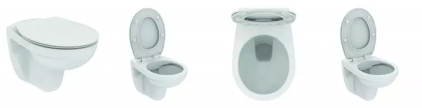 Подвесной унитаз безободковый «Ideal Standard» Tirso R034301 белый с сиденьем дюропласт с микролифтом белое Подвесной унитаз безободковый «Ideal Standard» Tirso R034301 белый с сиденьем дюропласт с микролифтом белое