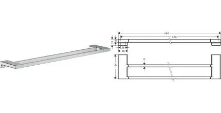 Полотенцедержатель двойной «Hansgrohe» AddStoris 41743000 на стену хром Полотенцедержатель двойной «Hansgrohe» AddStoris 41743000 на стену хром