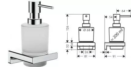 Дозатор для мыла «Hansgrohe» AddStoris 41745000 на стену хром