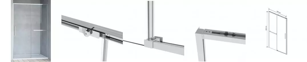 Душевая дверь «Vincea» Slim Soft VDS-1SS100CL 100/200 прозрачная/хром Душевая дверь «Vincea» Slim Soft VDS-1SS100CL 100/200 прозрачная/хром