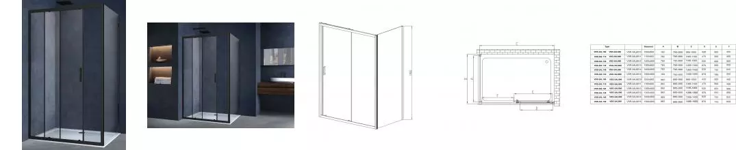 Душевой угол-ограждение «Vincea» Alpha VSR-3AL9012CLB 120/90 прозрачный/чёрный прямоугольный без поддона универсальный Душевой угол-ограждение «Vincea» Alpha VSR-3AL9012CLB 120/90 прозрачный/чёрный прямоугольный без поддона универсальный