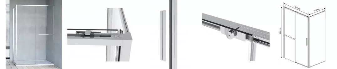 Душевой угол-ограждение «Vincea» Slim Soft 100/90 прозрачный/хром прямоугольный без поддона универсальный Душевой угол-ограждение «Vincea» Slim Soft 100/90 прозрачный/хром прямоугольный без поддона универсальный