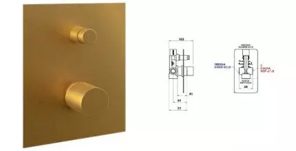 Смеситель для душа «Remer» Edge EG509BG брашированное золото Смеситель для душа «Remer» Edge EG509BG брашированное золото
