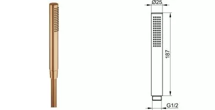 Ручная лейка «Keuco» 56080030100 шлифованная бронза