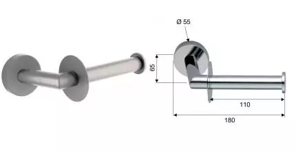 Держатель для туалетной бумаги «Remer» Guest GS61NP на стену никель