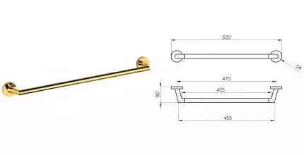 Полотенцедержатель «Remer» Guest GS40DO на стену золото