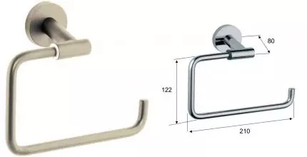 Полотенцедержатель «Remer» Guest GS44NPO на стену брашированный никель