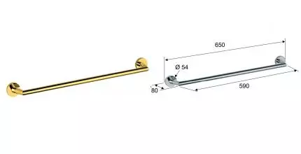 Полотенцедержатель «Remer» Guest GS30DO на стену золото