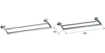 Полотенцедержатель двойной «Remer» Guest GS33CR на стену хром Полотенцедержатель двойной «Remer» Guest GS33CR на стену хром