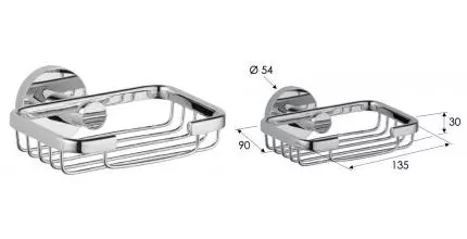 Мыльница «Remer» Guest GS11CR на стену хром
