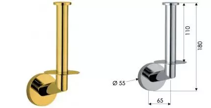Держатель для туалетной бумаги «Remer» Guest GS62DO на стену золото