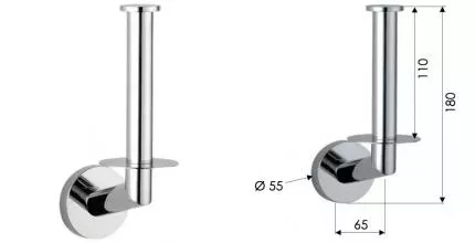 Держатель для туалетной бумаги «Remer» Guest GS62CR на стену хром