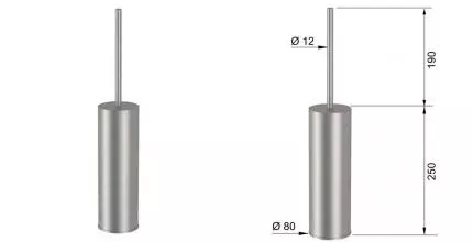 Ёршик для унитаза «Remer» X-Style Inox SSXI66A напольный нержавеющая сталь