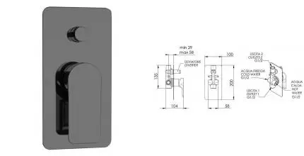 Смеситель для душа «Remer» Infinity I09NP никель Смеситель для душа «Remer» Infinity I09NP никель