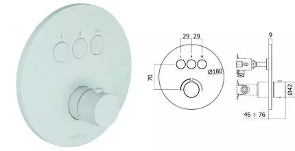 Внешняя часть смесителя «Paffoni» Compact Box CPM019BO белый матовый Внешняя часть смесителя «Paffoni» Compact Box CPM019BO белый матовый