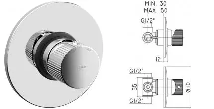 Смеситель для душа «Paffoni» Jo JO011CR хром