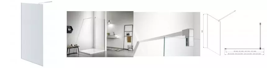 Душевая перегородка «Акватек» Walk in AQ WIW 14020CH 140/200 прозрачная/хром универсальная Душевая перегородка «Акватек» Walk in AQ WIW 14020CH 140/200 прозрачная/хром универсальная