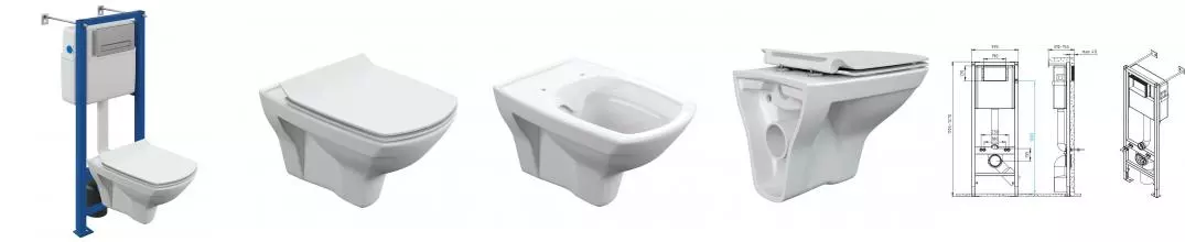 Комплект инсталляция с унитазом, крышкой и кнопкой смыва «Cersanit» 64440 Carina XL CO DPL EO slim/Vector/Blick хром безободковый белый Комплект инсталляция с унитазом, крышкой и кнопкой смыва «Cersanit» 64440 Carina XL CO DPL EO slim/Vector/Blick хром безободковый белый