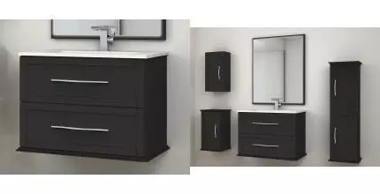 Тумба с раковиной «Cezares» Tiffany 60 (Glass 61) подвесная Nero grafite Тумба с раковиной «Cezares» Tiffany 60 (Glass 61) подвесная Nero grafite