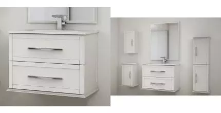 Тумба с раковиной «Cezares» Tiffany 75 (74/46) подвесная Bianco opaco Тумба с раковиной «Cezares» Tiffany 75 (74/46) подвесная Bianco opaco