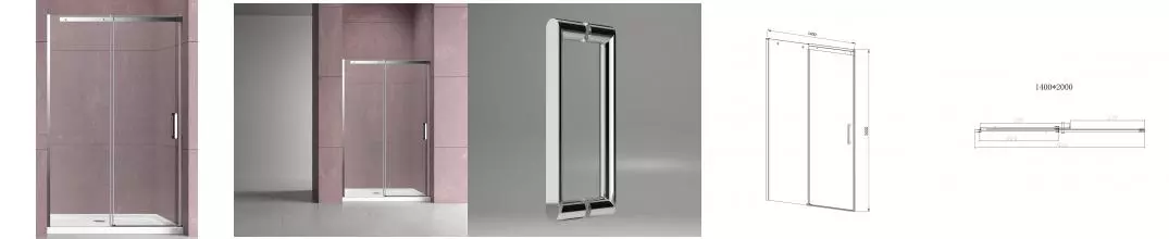 Душевая дверь «Vincea» Dice VDS-4D140CL 140/200 прозрачная/хром универсальная Душевая дверь «Vincea» Dice VDS-4D140CL 140/200 прозрачная/хром универсальная