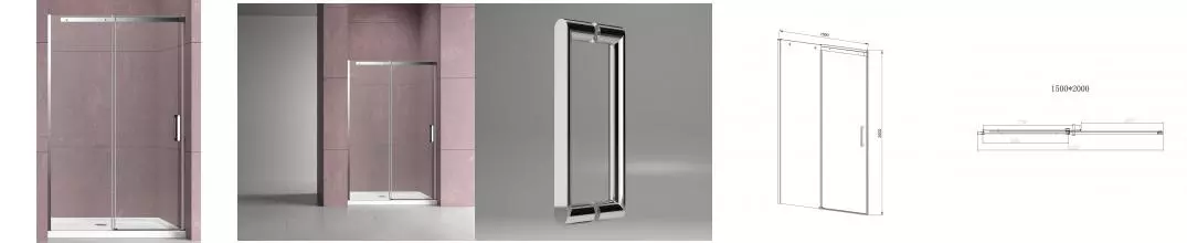 Душевая дверь «Vincea» Dice VDS-4D150CL 150/200 прозрачная/хром универсальная Душевая дверь «Vincea» Dice VDS-4D150CL 150/200 прозрачная/хром универсальная