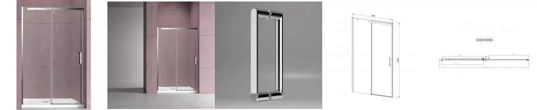 Душевая дверь «Vincea» Dice VDS-4D160CL 160/200 прозрачная/хром универсальная Душевая дверь «Vincea» Dice VDS-4D160CL 160/200 прозрачная/хром универсальная