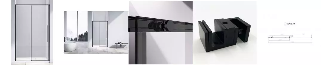 Душевая дверь «Vincea» Slim-N VDS-4SN130CLB 130/195 прозрачная/чёрная универсальная Душевая дверь «Vincea» Slim-N VDS-4SN130CLB 130/195 прозрачная/чёрная универсальная
