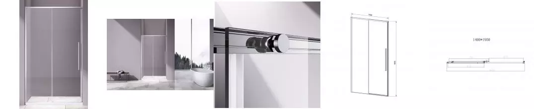 Душевая дверь «Vincea» Slim-N VDS-4SN140CL 140/195 прозрачная/хром универсальная Душевая дверь «Vincea» Slim-N VDS-4SN140CL 140/195 прозрачная/хром универсальная