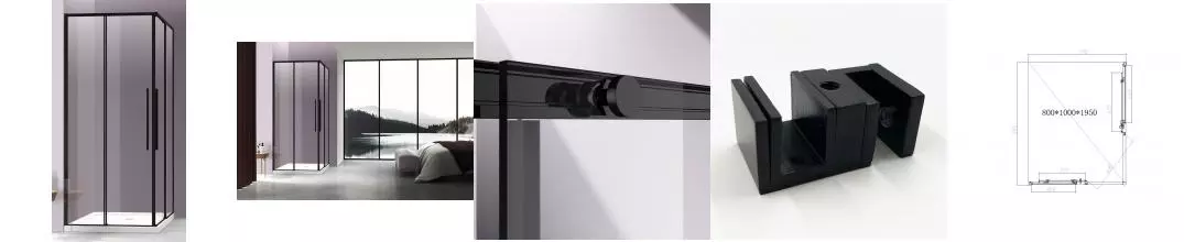 Душевой угол-ограждение «Vincea» Slim-N VSS-4SN8010CLB 100/80 прозрачный/чёрный прямоугольный без поддона универсальный Душевой угол-ограждение «Vincea» Slim-N VSS-4SN8010CLB 100/80 прозрачный/чёрный прямоугольный без поддона универсальный