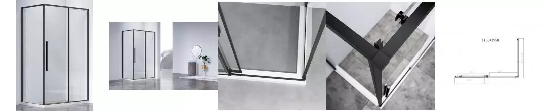 Душевой угол-ограждение «Vincea» Slim-N VSR-4SN8011CLB 110/80 прозрачный/чёрный прямоугольный без поддона универсальный Душевой угол-ограждение «Vincea» Slim-N VSR-4SN8011CLB 110/80 прозрачный/чёрный прямоугольный без поддона универсальный