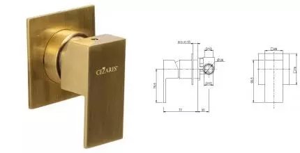 Смеситель для душа «Cezares» UNIKA-DIM-02 бронза Смеситель для душа «Cezares» UNIKA-DIM-02 бронза
