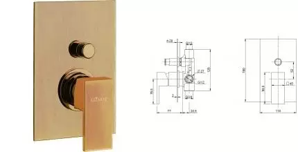 Смеситель для душа «Cezares» UNIKA-VDIM-02 бронза Смеситель для душа «Cezares» UNIKA-VDIM-02 бронза