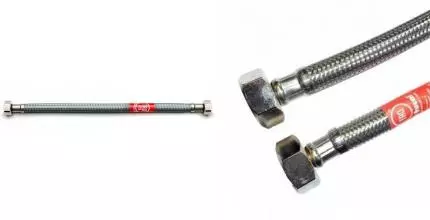 Подводка гибкая в нержавеющей оплётке «Tucai» 1/2"-1/2" Г/ Г-0,4 м (1шт.) 40 см Подводка гибкая в нержавеющей оплётке «Tucai» 1/2"-1/2" Г/ Г-0,4 м (1шт.) 40 см