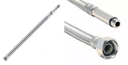 Подводка гибкая для смесителя в нержавеющей оплётке «Tucai» 1/2-M10x1 L37 1м (1шт.) 100 см Подводка гибкая для смесителя в нержавеющей оплётке «Tucai» 1/2-M10x1 L37 1м (1шт.) 100 см
