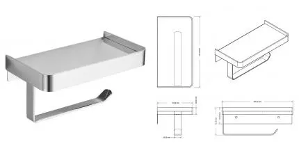 Держатель для туалетной бумаги «Azario» Altre AZ688 на стену хром Держатель для туалетной бумаги «Azario» Altre AZ688 на стену хром