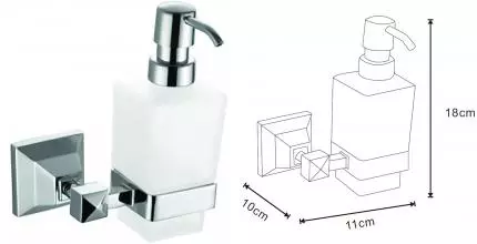 Дозатор для мыла «Azario» Altre AZ96012 на стену хром