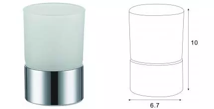 Стакан для зубных щёток «Azario» Nessy AZ126C на стол хром Стакан для зубных щёток «Azario» Nessy AZ126C на стол хром