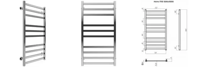 Водяной полотенцесушитель «Terminus» Ното П10 53/100 хром