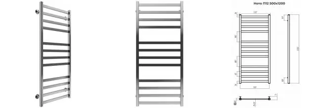Водяной полотенцесушитель «Terminus» Ното П12 53/120 хром