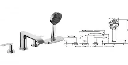 Внешняя часть смесителя «Hansgrohe» Vivenis 75444000 хром Внешняя часть смесителя «Hansgrohe» Vivenis 75444000 хром