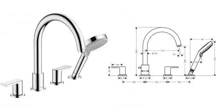 Внешняя часть смесителя «Hansgrohe» Vernis Shape 71459000 хром Внешняя часть смесителя «Hansgrohe» Vernis Shape 71459000 хром