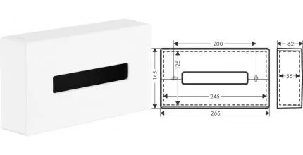 Диспенсер для бумажных полотенец «Hansgrohe» AddStoris 41774700 на стену белый матовый