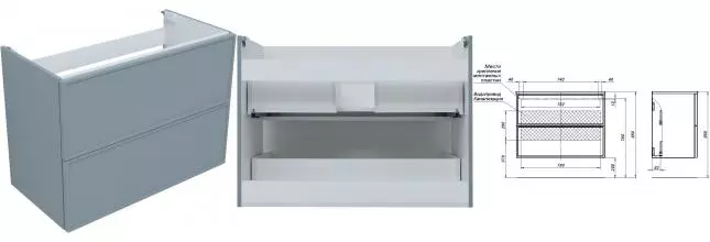 Тумба под раковину «Aquanet» Арт 90 подвесная мисти грин Тумба под раковину «Aquanet» Арт 90 подвесная мисти грин