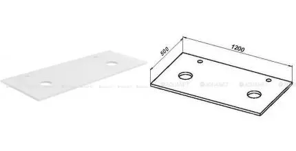Мебельная столешница «Aquanet» Терра 120 столешница МДФ белая матовая Мебельная столешница «Aquanet» Терра 120 столешница МДФ белая матовая