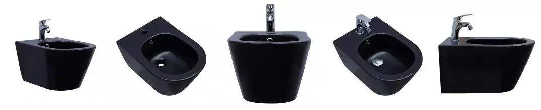 Подвесное биде «Aquanet» Lake-B2 316464 черное без крышки Подвесное биде «Aquanet» Lake-B2 316464 черное без крышки