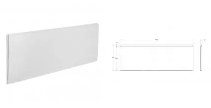 Экран под ванну «Cezares» PLANE-180-F-SCR-W37 180/58 с комплектом крепежа для установки на каркасе белый