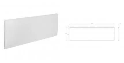 Экран под ванну «Cezares» PLANE-200-F-SCR-W37 200/58 с комплектом крепежа для установки на каркасе белый