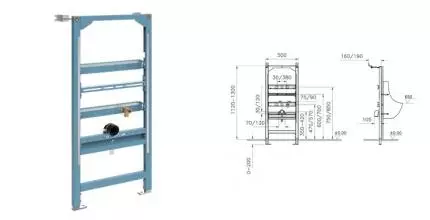 Инсталляция для писсуара «Vitra» 880-3800