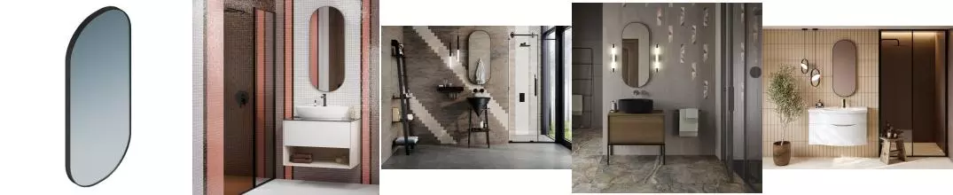 Зеркало «Kerama Marazzi» Cono 42/100 CO.mi.P.42\BLK без света чёрное матовое